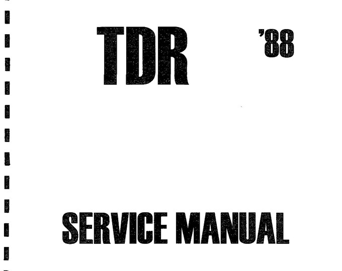 Yamaha - TDR 250- 3СК-28197-20 - SERVICE MANUAL - Instruction Manual - User Guide