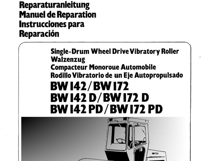 Bomag BWI41- BWI71 BWI41 D-BWI71 D BWI42 PD-BWI71 PD Instructions for Repair 00819084 - English (Pdf Download)
