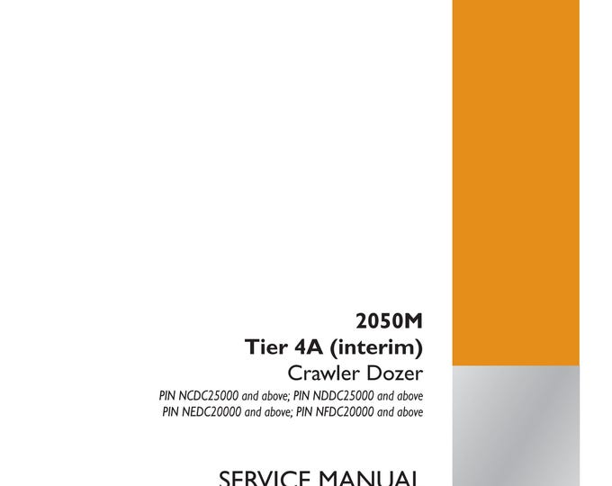 Case 2050M Tier 4A (interim)  Crawler Dozer  - Repair Manual- Service Manual (Pdf Download)