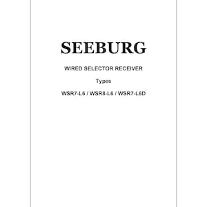 Manuel d'entretien Seeburg WSR7/WSR8 : schéma de câblage, liste des pièces détachées