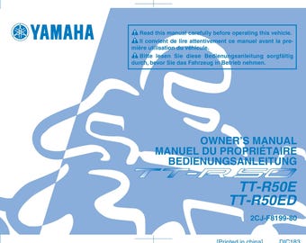 Yamaha - TT-R50ED - TT-R50 - Manual - Instruction Manual - User Guide