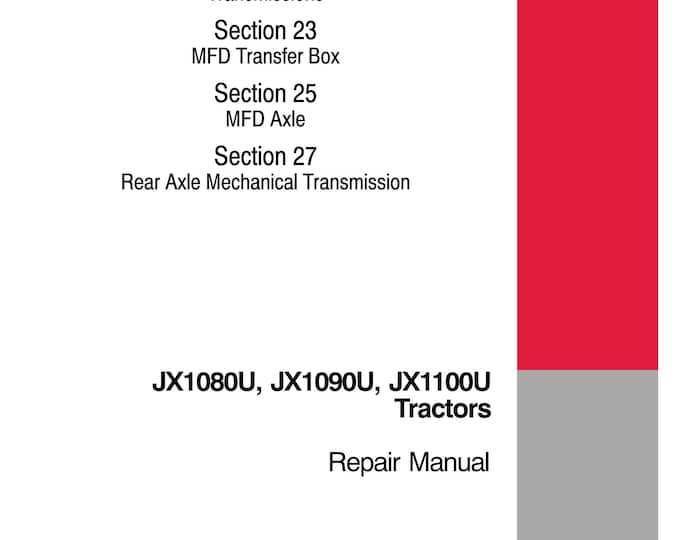 Case JX1080U, JX1090U, JX1100U - Service Manual (Pdf Download)