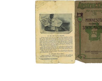 Minnesota-Model-A- Sewing Machine - Service Manual - Instruction Manual -  Wiring Diagram - Schematic - Operation Manual - Parts List