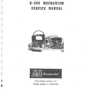 Ami - R-200 - Mechanism - Service Manual - Parts List - Workshop Manual - English