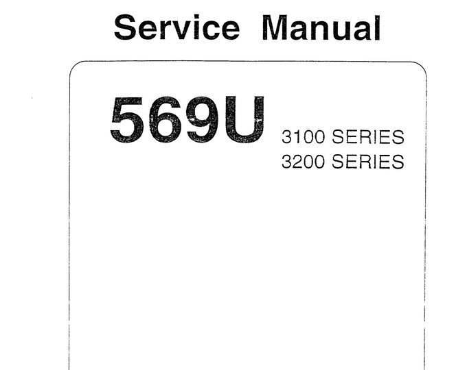 Singer-569U-3100-series-and Singer-569U-3200-series-Service-Manual Repair Manual - English