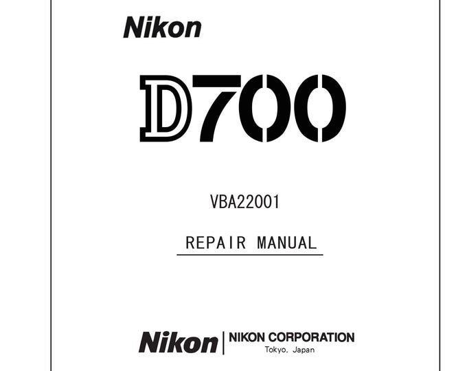 Nikon D700 repair manual - Service Manual - Repair Manual - Workshop Manual -  PDF Download