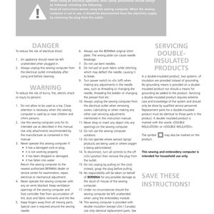 BERNINA artista 640 Sewing Machine Instruction Manual - User Manual - Complete User Guide - English