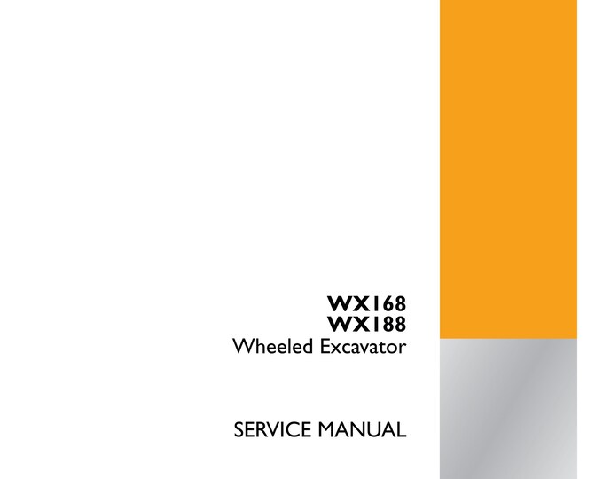 Case WX168 WX188 Wheeled Excavator -Repair Manual - Service Manual-(Pdf Download)