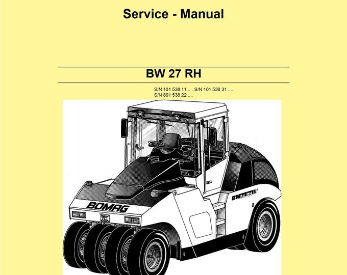 Bomag BW 27 RH Service Manual 00891464 2012 - English  (PDF Download)