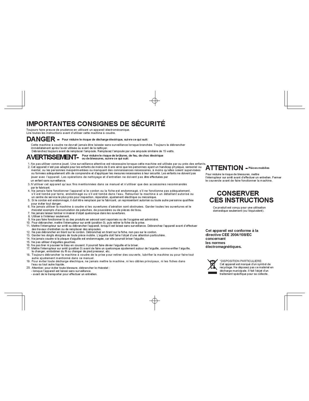 Baby Lock Pro Line 097 Sewing Machine Instruction Manual - User Manual ...