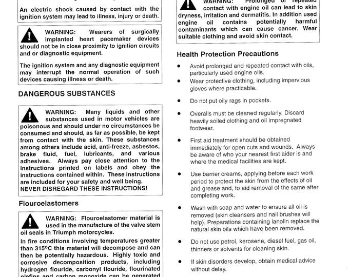 Triumph Motorcycle Service Manual (PDF Download)