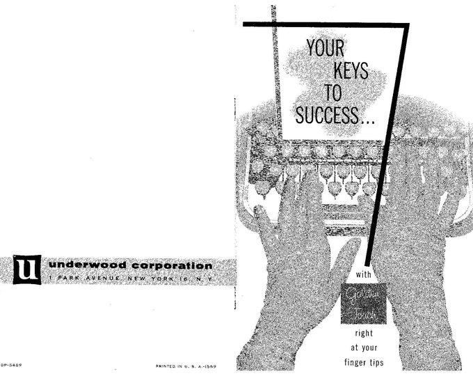 Underwood Golden Touch Typewriter Instruction Manual - User Manual - Complete User Guide
