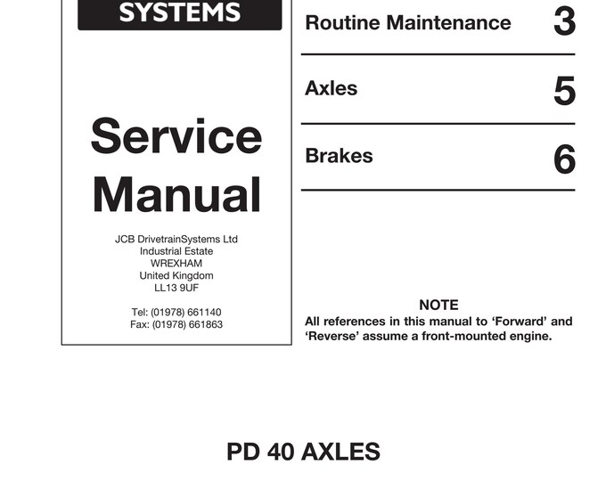 JCB 9803-9281 - Workshop Manual - Service Manual - Parts Manual - Owners Manual (PDF Download)