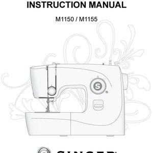 Manuale di istruzioni per macchina da cucire Singer M1150 - M1155 - Manuale per l'utente - Guida per l'utente completa - Inglese