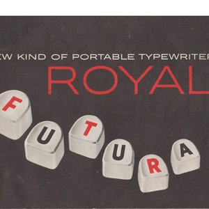 Royal Futura Typewriter Instruction Manual - User Manual - Complete User Guide