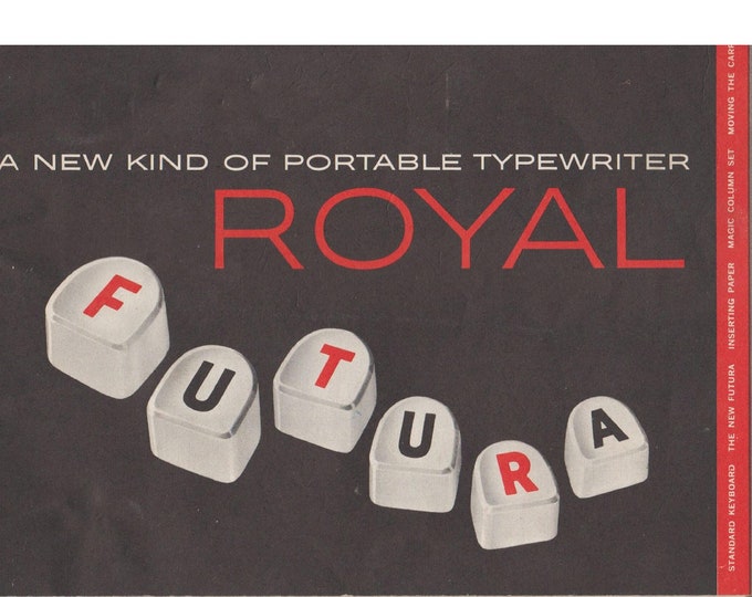 Royal Futura Typewriter Instruction Manual - User Manual - Complete User Guide