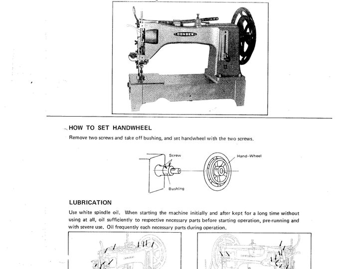 CONSEW 733R Sewing Machine Instruction Manual - User Manual - Complete User Guide - English