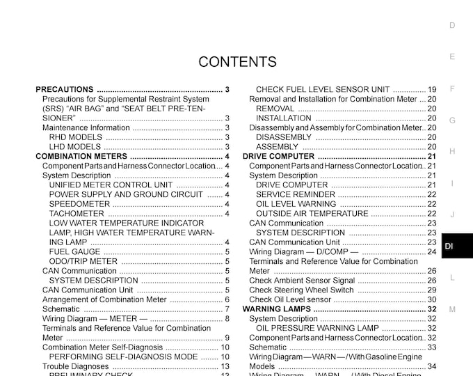 Nissan Note Model E11 Series - Service Manual - Parts Manual - Owner manual - Pdf Download