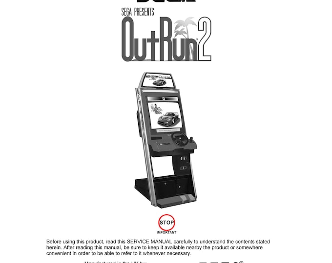SEGA - OUT RUN 2 - Upright Type - Service Manual - Parts Manual - Owner manual -  Pdf Download
