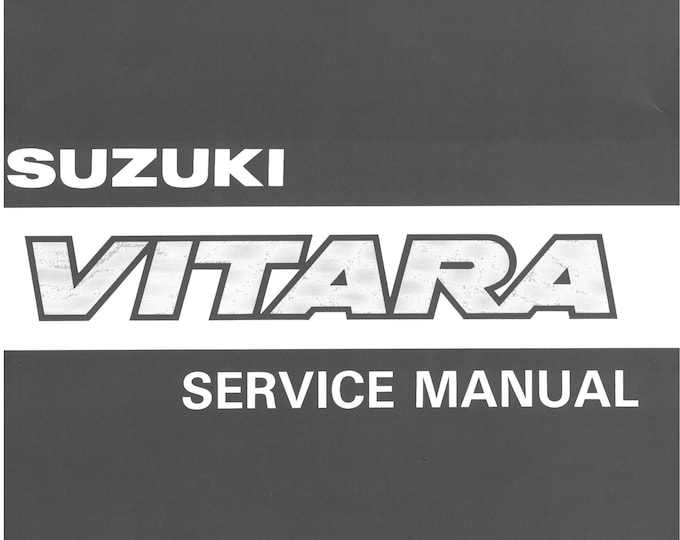 SUZUKI VITARA - Service Manual - Parts Manual - Owner manual - Pdf Download