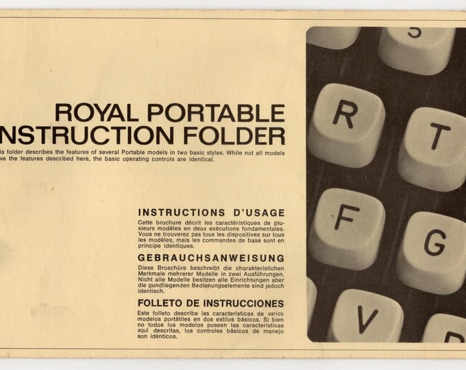 Royal 240 Typewriter Instruction Manual - User Manual - Complete User Guide