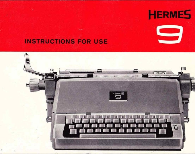 Hermes 9 Typewriter Instruction Manual - User Manual - Complete User Guide