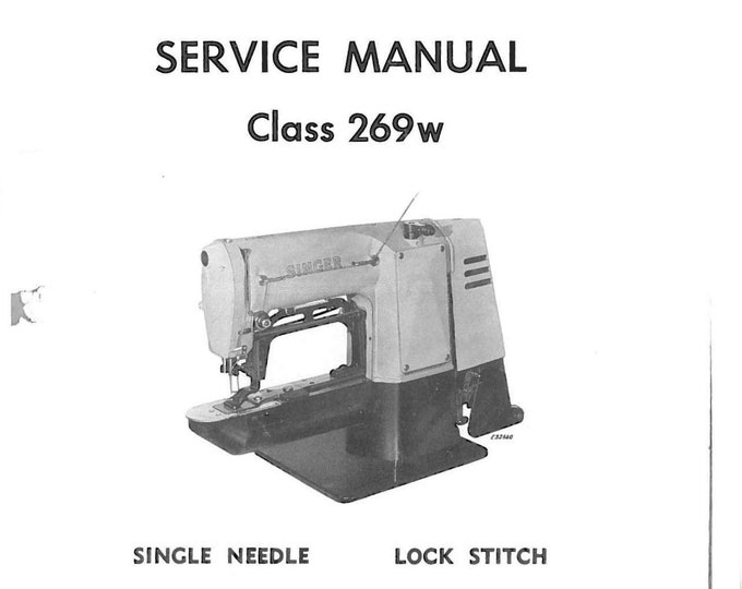 Singer-Class-269w-Service-Manual Repair Manual - English