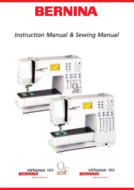 BERNINA Virtuosa 150 160 Sewing Machine Instruction Manual, 52 OFF