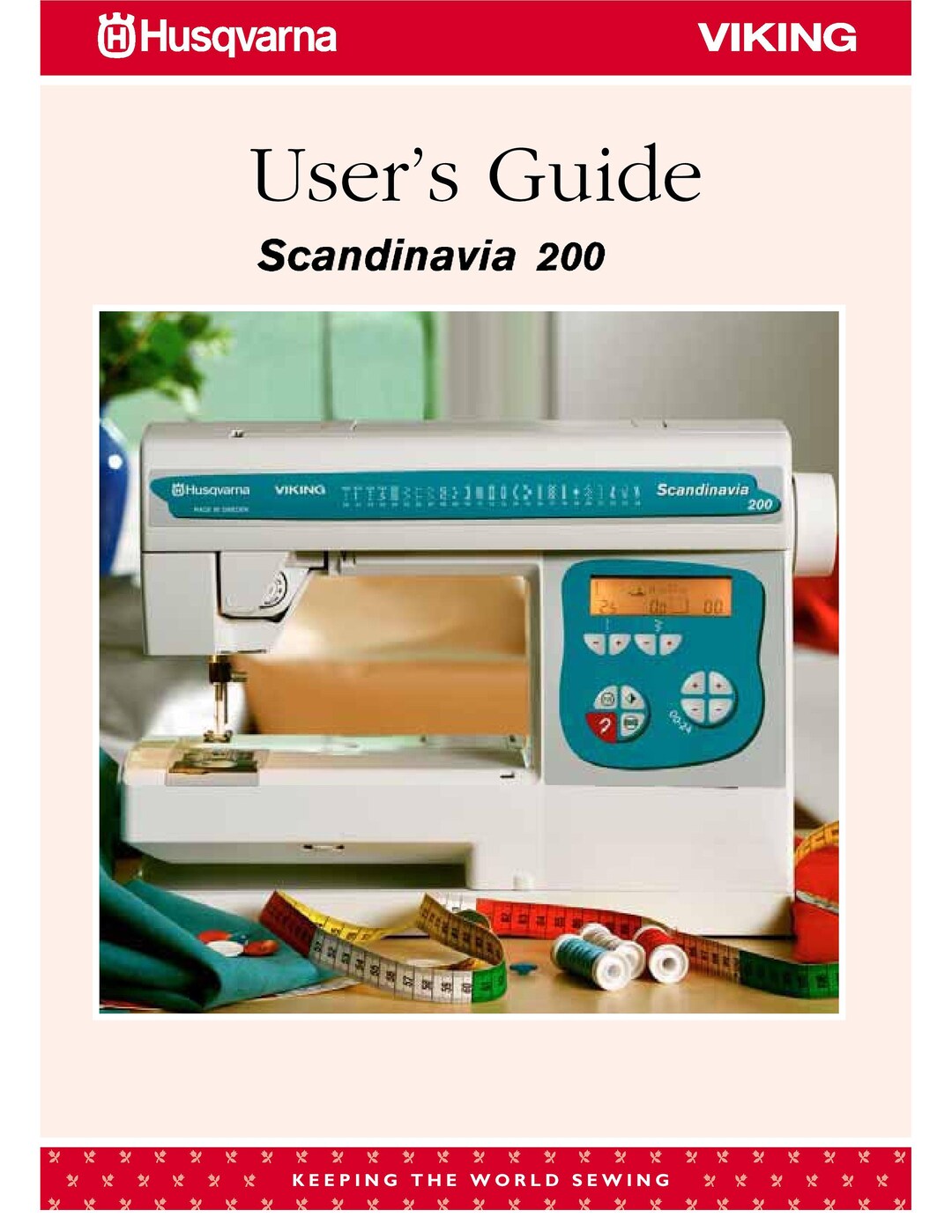 Husqvarna Viking Scandinavia 200 Sewing Machine Instruction Manual User