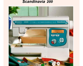 Husqvarna Viking Scandinavia 200 Sewing Machine Instruction Manual - User Manual - Complete User Guide - English