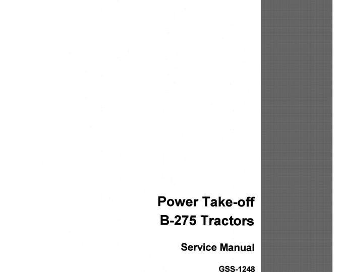 Case Power take off   B-275-Repair Manual - Service Manual (Pdf Download)