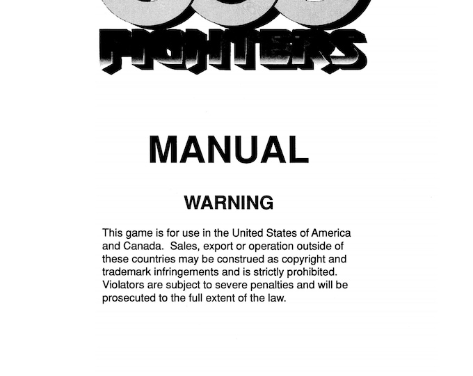 CAPCOM - ECO FIGHTERS - Service Manual - Parts Manual - Owner manual -  Pdf Download