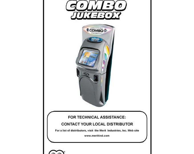 Megatouch - Combo Jukebox - Manual - PM0378-07 - Owners Manual - User Manual - English