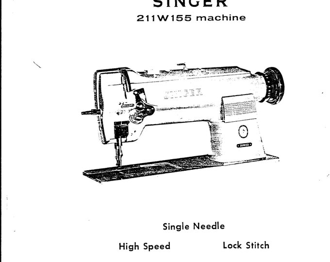 Singer-211W155-Service-Manual- Repair Manual - English