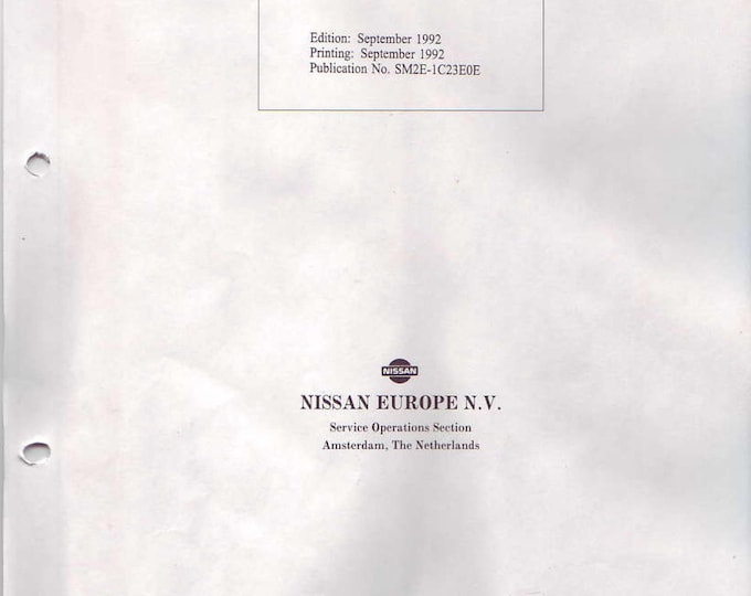 Nissan Largo Serena C23 1992 - Service Manual - Parts Manual - Owner manual - Pdf Download