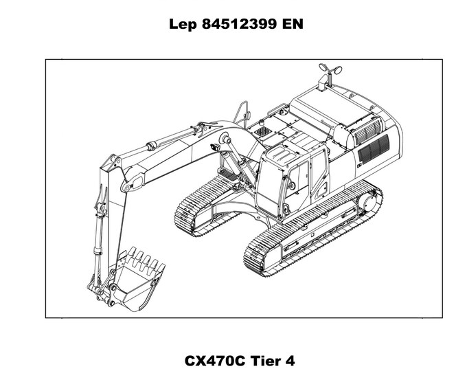 Case CX470C Tier 4 Crawler Excavator -   Service Manual (Pdf Download)