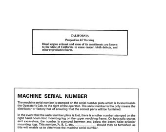 Linkbelt LS- 1600 C SERIE 2 - Libro 789 - Manuale operativo - Manuali dei pezzi di ricambio - Manuale di officina (download PDF)