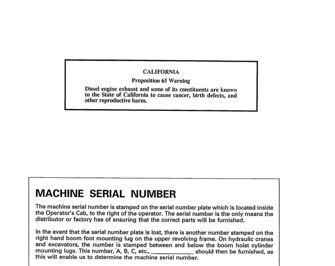 Linkbelt  LS- 1600 C SERIES  2 - Book 789 - Operation Manual  - Part Manuals- Workshop Manual  (PDF Download)