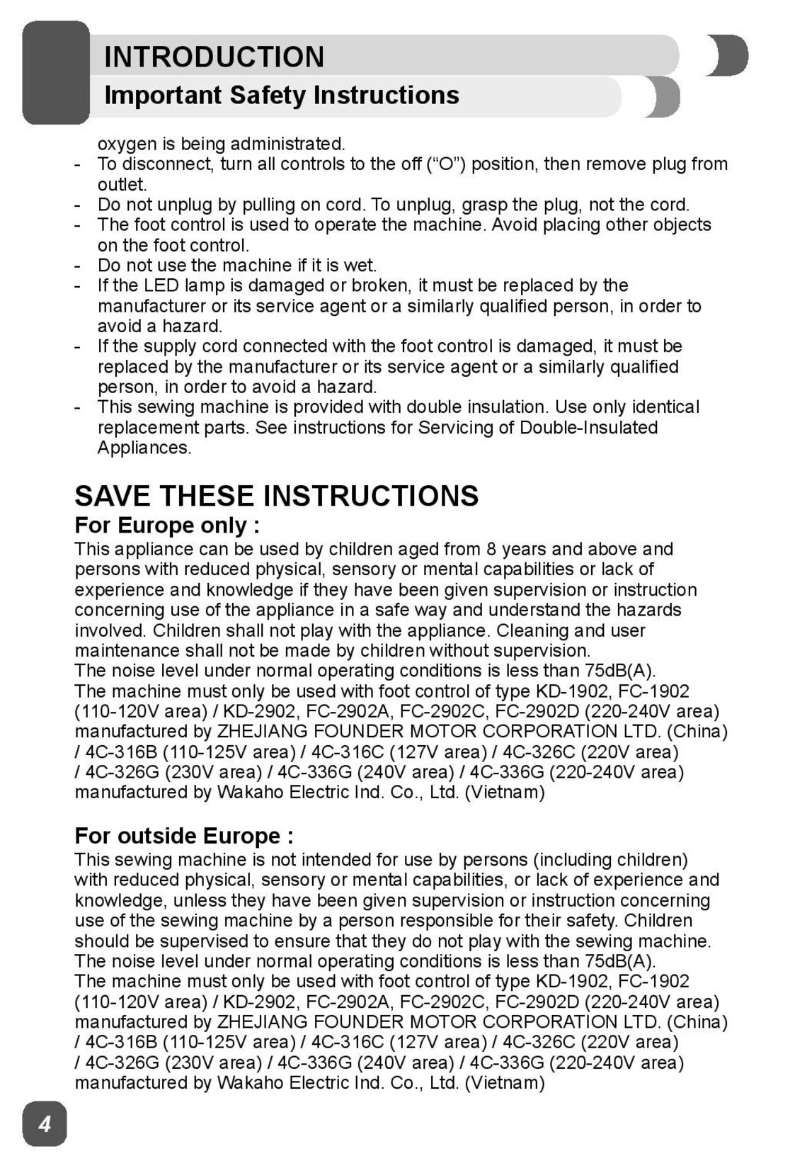 Singer M3220 Sewing Machine Instruction Manual User Manual Complete