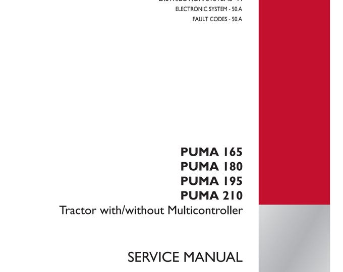 Case Puma 165 Puma 180 Puma 195 Puma 210-DISTRIBUTION SYSTEMS - A - Electrical Power System - 50.A - Repair Manual- (Pdf Download)