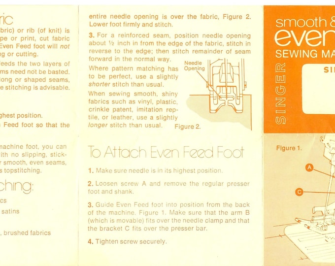 Evenfeed- Sewing Machine - Service Manual - Instruction Manual -  Wiring Diagram - Operation Manual - Parts List