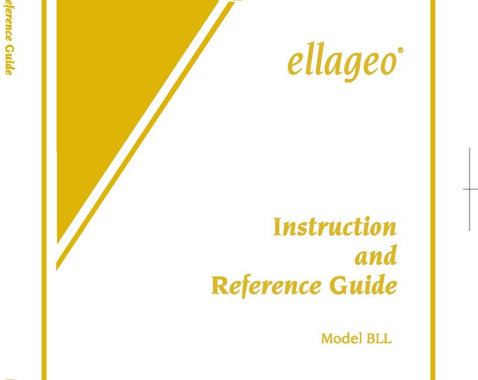 Baby Lock Ellageo BLL Sewing Machine Instruction Manual - User Manual - Complete User Guide - English