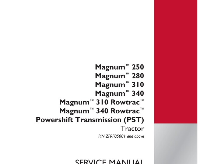 Case Magnum 250 280 310 340 380 Magnum 310 340 380 PST -Repair Manual- Service Manual (Pdf Download)