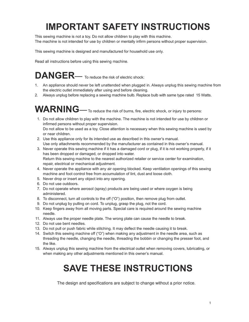 Baby Lock ALINE Maria BL23A Sewing Machine Instruction Manual Etsy