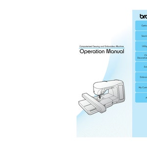 Brother NV4500D Sewing Machine Instruction Manual - User Manual - Complete User Guide