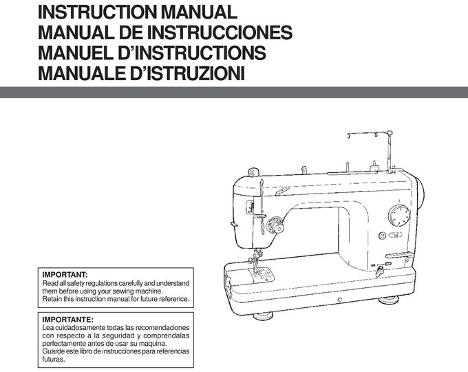 Juki TL98P Perfection Sewing Machine Instruction Manual - User Manual - Complete User Guide