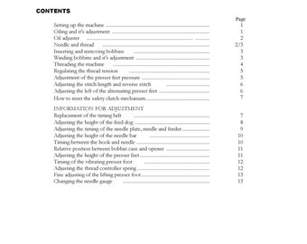 CONSEW 255RB-3 Sewing Machine Instruction Manual - English