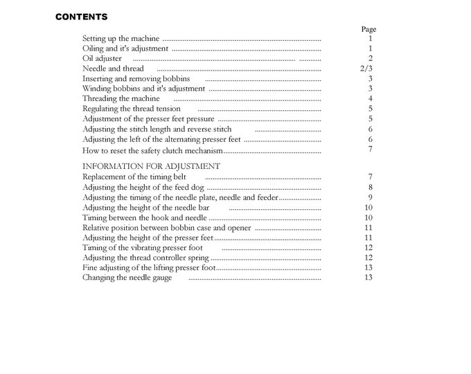 CONSEW 255RB-3 Sewing Machine Instruction Manual - User Manual - Complete User Guide - English