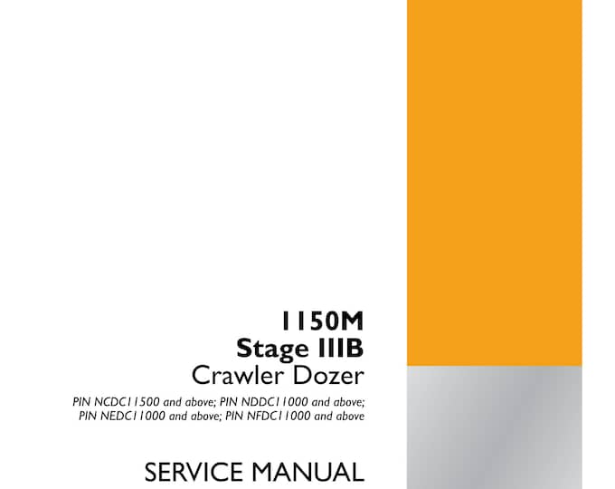 Case 1150M Stage lIB Crawler Dozer  - Repair Manual- Service Manual (Pdf Download)