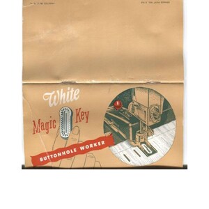 White- Magic-Key-Buttonhole-Worker-manual -Sewing- machine--  Service Manual - Instruction Manual -  Wiring Diagram - Schematic